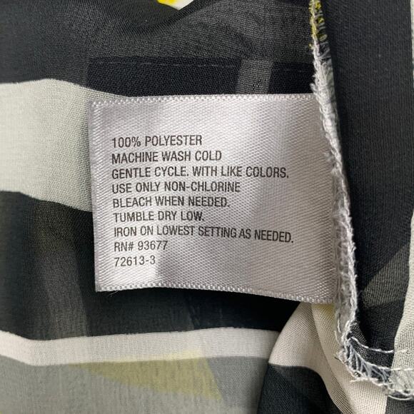 Worthington Womens Medium Polyester Long Sleeve Sheer Striped Button Up Shirt - Picture 6 of 6